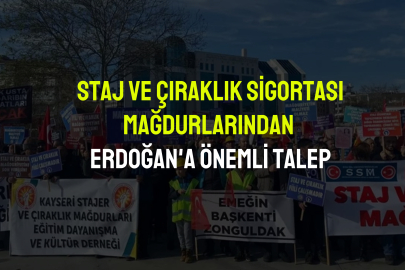 Staj ve Çıraklık Sigortası Mağdurlarından Erdoğan'a önemli talep